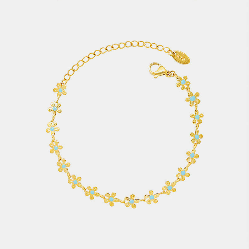 Titanium Steel Drip Oil Flower Bracelet Trandify deal
