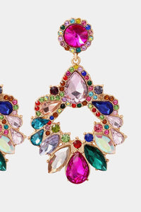 Zinc Alloy Frame Glass Stone Dangle Earrings Trandify deal