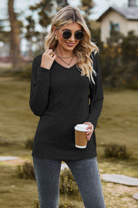 Drawstring Dropped Shoulder Hooded T-Shirt Trandify deal