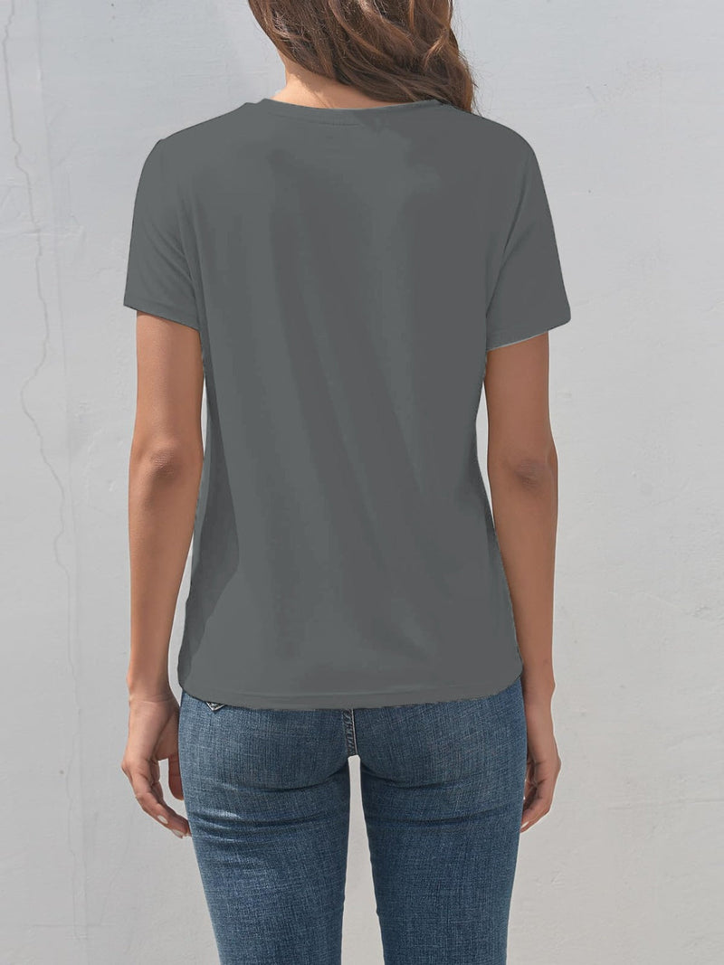 Cat Round Neck Short Sleeve T-Shirt Trandify deal
