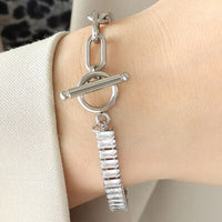 Zircon Titanium Steel Closure Bracelet Trandify deal