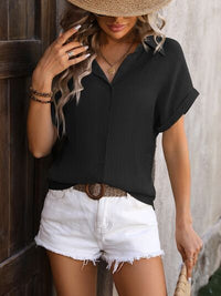 Button Up Short Sleeve Shirt Trandify deal