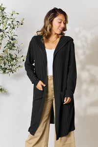 Basic Bae Full Size Hooded Sweater Cardigan Trandify deal