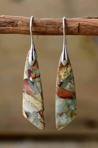 Handmade Natural Stone Dangle Earrings Trandify deal