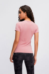 Millennia Round Neck Short Sleeve Active T-Shirt Trandify deal