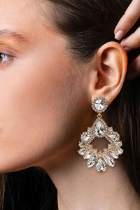 Zinc Alloy Frame Glass Stone Dangle Earrings Trandify deal
