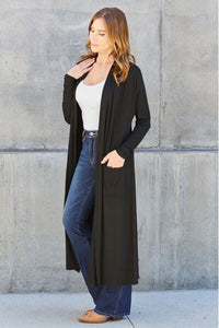 Basic Bae Full Size Open Front Long Sleeve Cover Up Trandify deal