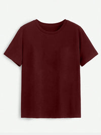 Rose Round Neck Short Sleeve T-Shirt Trandify deal