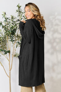 Basic Bae Full Size Hooded Sweater Cardigan Trandify deal
