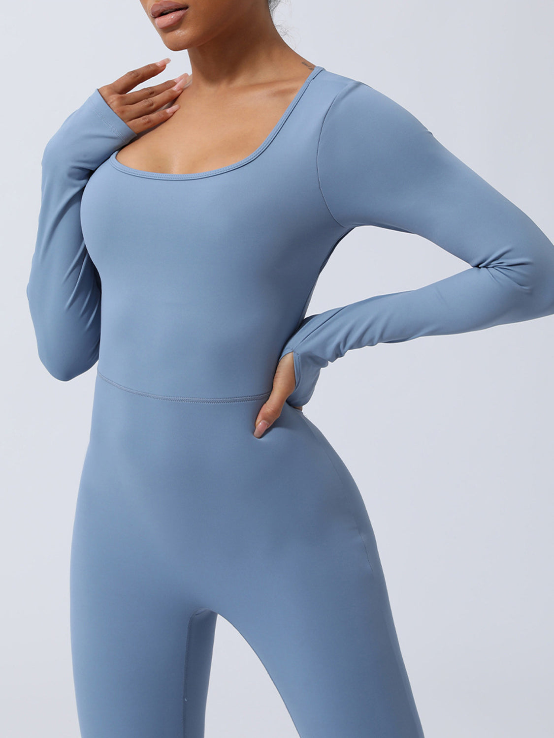 Twisted Backless Long Sleeve Jumpsuit Trandify deal