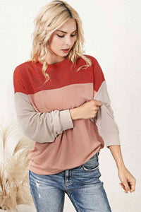 Color Block Dropped Shoulder T-Shirt Trandify deal