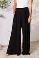 Double Take Full Size Smocked Wide Waistband Wide Leg Pants Trandify deal