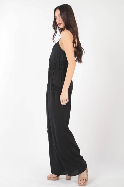Women’s Fashion Sleeveless Jumpsuit – Stylish Pintuck Design