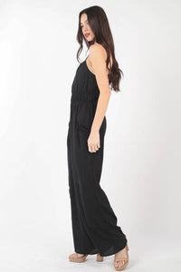 Women’s Fashion Sleeveless Jumpsuit – Stylish Pintuck Design