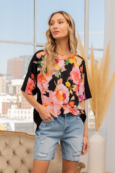Sew In Love Full Size Floral Round Neck Short Sleeve T-Shirt Trandify deal