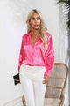 Lapel Collar Button Up Long Sleeve Shirt Trandify deal