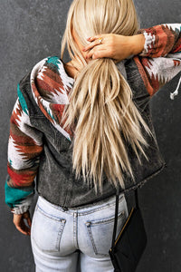 Drawstring Hooded Pocketed Denim Jacket - Trandify Deal