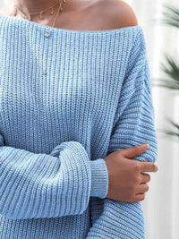 Rib-Knit Mini Sweater Dress Trandify deal