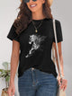 Horse Round Neck Short Sleeve T-Shirt Trandify deal
