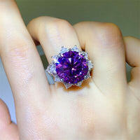 10 Carat Moissanite 925 Sterling Silver Flower Shape Ring Trandify deal