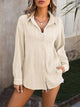 Button Up Dropped Shoulder Shirt Trandify deal