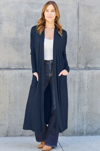 Basic Bae Full Size Open Front Long Sleeve Cover Up Trandify deal