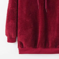Full Size Quarter-Zip Drawstring Teddy Hoodie Trandify deal