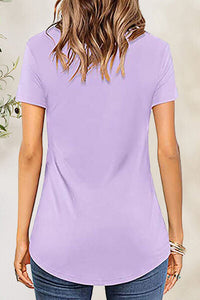 Crisscross Short Sleeve T-Shirt Trandify deal