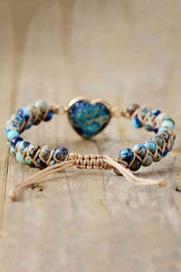 Handmade Heart Shape Natural Stone Bracelet Trandify deal