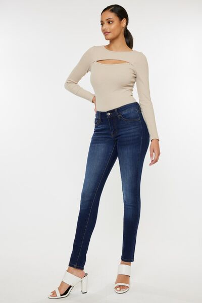 Kancan Mid Rise Gradient Skinny Jeans Trandify deal