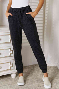 Basic Bae Leopard Print Joggers with Pockets Trandify deal