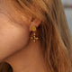 Gold-Plated Stainless Steel Cross Shape Earrings Trandify deal