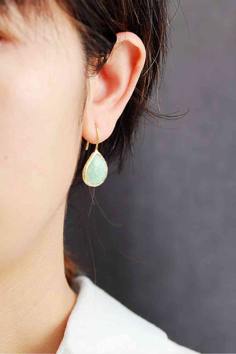Handmade Natural Stone Teardrop Earrings Trandify deal
