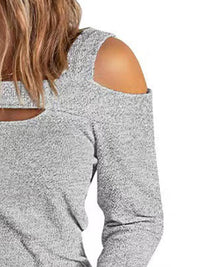 Full Size Cutout Cold Shoulder Blouse Trandify deal