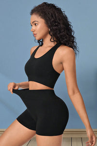 Cropped Sports Tank and Shorts Set Trandify deal