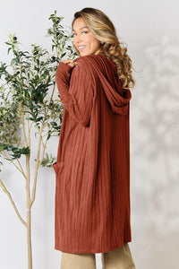 Basic Bae Full Size Hooded Sweater Cardigan Trandify deal