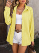 Button Up Dropped Shoulder Shirt Trandify deal