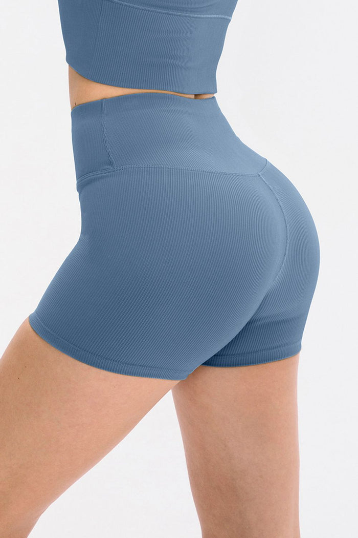 Slim Fit Wide Waistband Sports Shorts Trandify deal