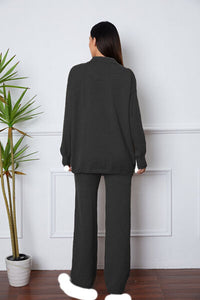 Dropped Shoulder Sweater and Long Pants Set Trandify deal