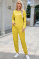 Round Neck Top and Drawstring Pants Lounge Set Trandify deal