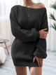 Rib-Knit Mini Sweater Dress Trandify deal