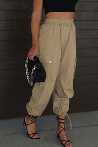 Drawstring Elastic Waist Pants with Pockets Trandify deal