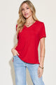 Basic Bae Full Size V-Neck High-Low T-Shirt Trandify deal