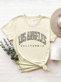 LOS ANGELES CALIFORNIA Round Neck T-Shirt Trandify deal