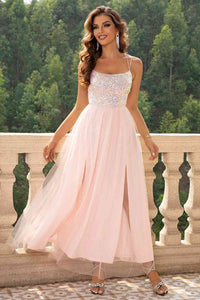 Lace-Up Backless Mesh Dress Trandify deal