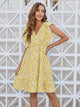 Ruffled Ditsy Floral Surplice Mini Dress Trandify deal