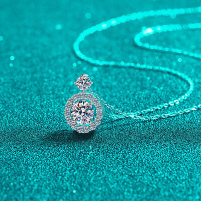1 Carat Moissanite 925 Sterling Silver Necklace Trandify deal