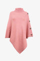 Turtleneck Buttoned Poncho Trandify deal