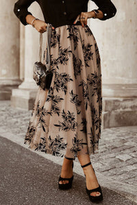 Embroidered High Waist Maxi Skirt Trandify deal