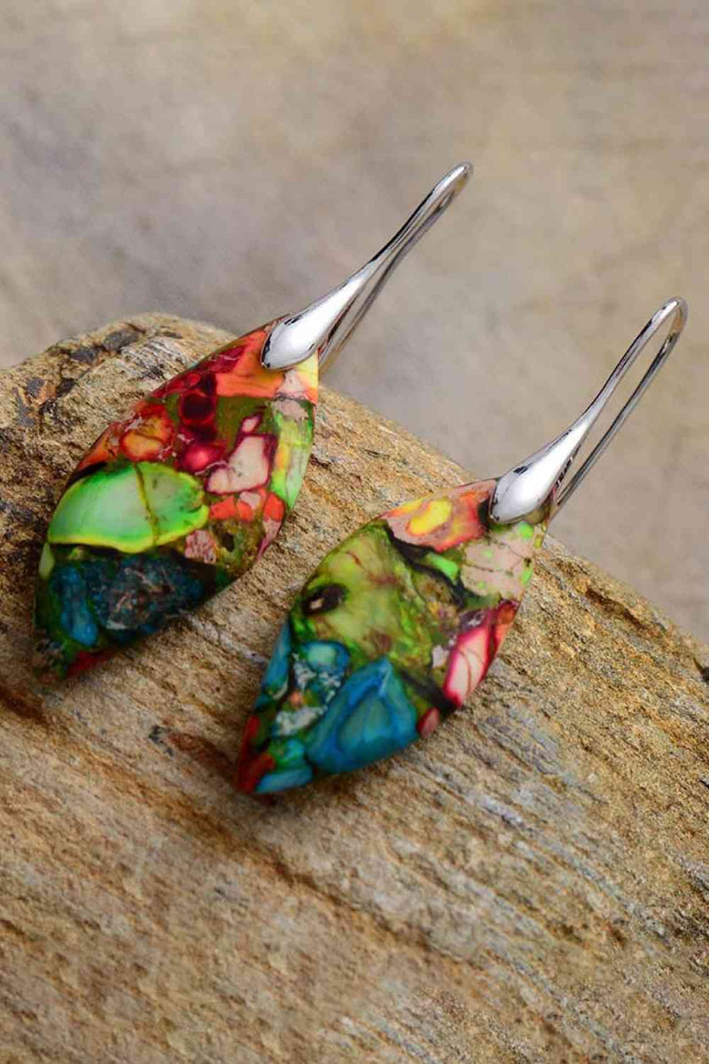 Handmade Natural Stone Dangle Earrings Trandify deal